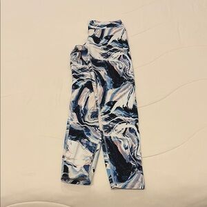 Fabletics Blue Marble Leggings